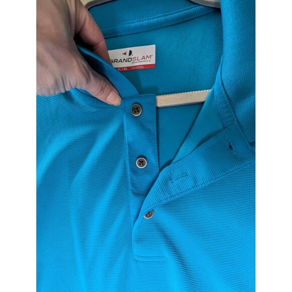 Grand Slam Men's XL Golf Polo Shirt Short‎ Sleeve Blue Activewear - Picture 5 of 6